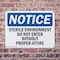 Signmission Sterile Environment Do Not Enter Without OSHA Notice Sign, Plastic, 14in W x 10in L, 2PK OS-2PACK-NS-P-1014-L-18461 - alternate 3